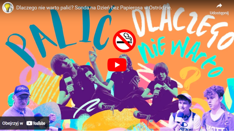 Dlaczego nie warto palić? Sonda na Dzień bez Papierosa w Ostródzie